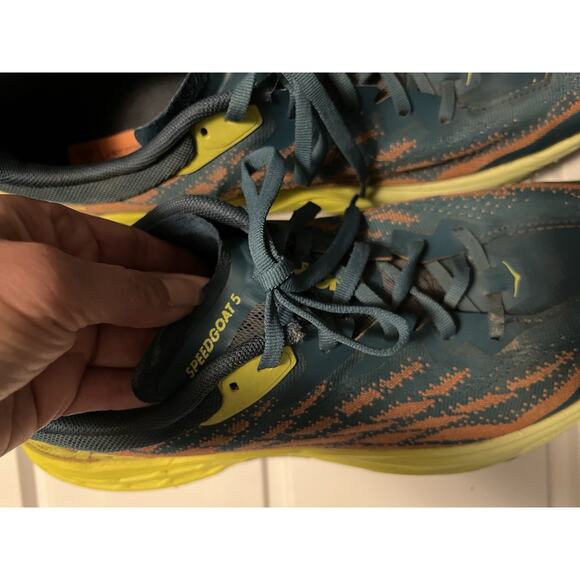 Hoka Speedgoat 5 Trail Running Shoes Blue Coral Men's Size 11.5D Insole Replaced - Picture 6 of 14